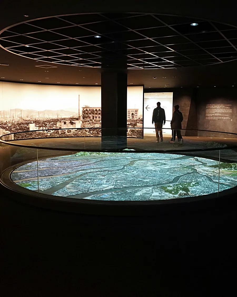 Panorama of post-bombing Hiroshima, Peace Memorial Museum