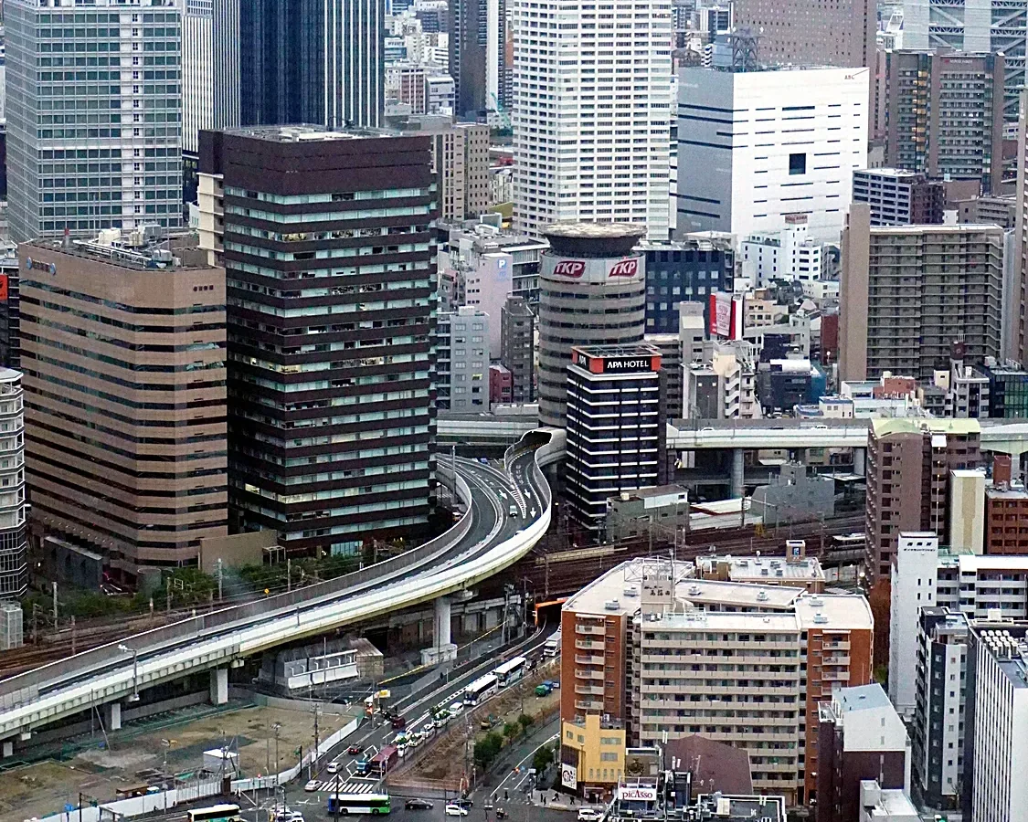 Umeda towers and the Hanshin Expressway, Osaka