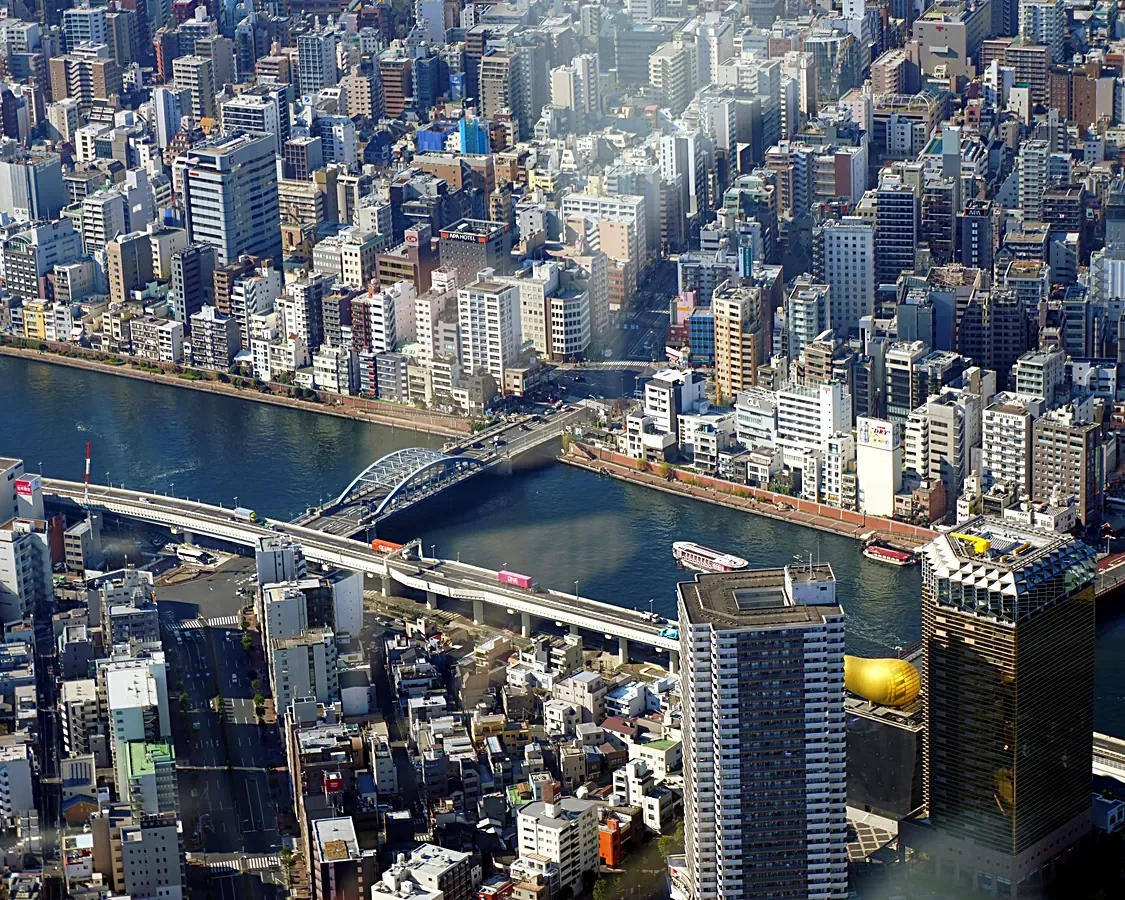Sumida River from the Tokyo Skytree