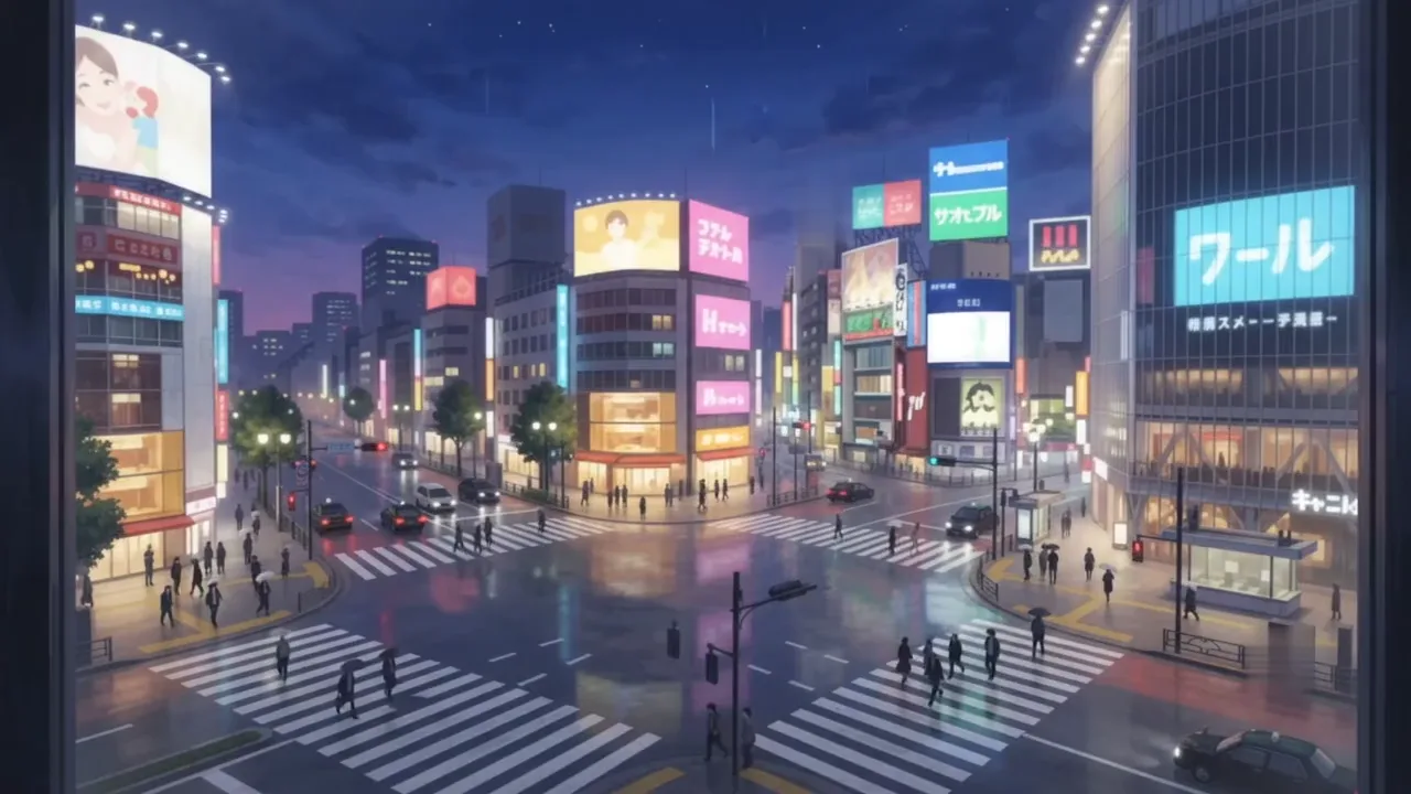 Shibuya at dusk